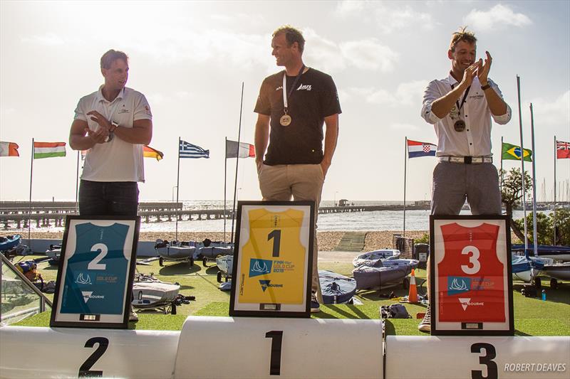 Josh Junior (NZL) centre - Day 6 - Finn Gold Cup, Melbourne - Royal Brighton Yacht Club, December 21, 2019 - photo © Robert Deaves / Finn Class