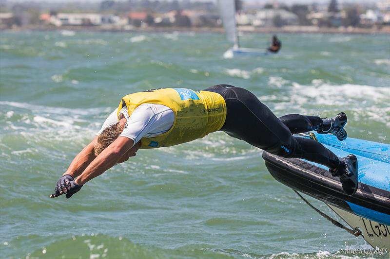 Josh Junior (NZL) - Day 6 - Finn Gold Cup, Melbourne - Royal Brighton Yacht Club, December 21, 2019 photo copyright Robert Deaves / Finn Class taken at Royal Brighton Yacht Club and featuring the Finn class