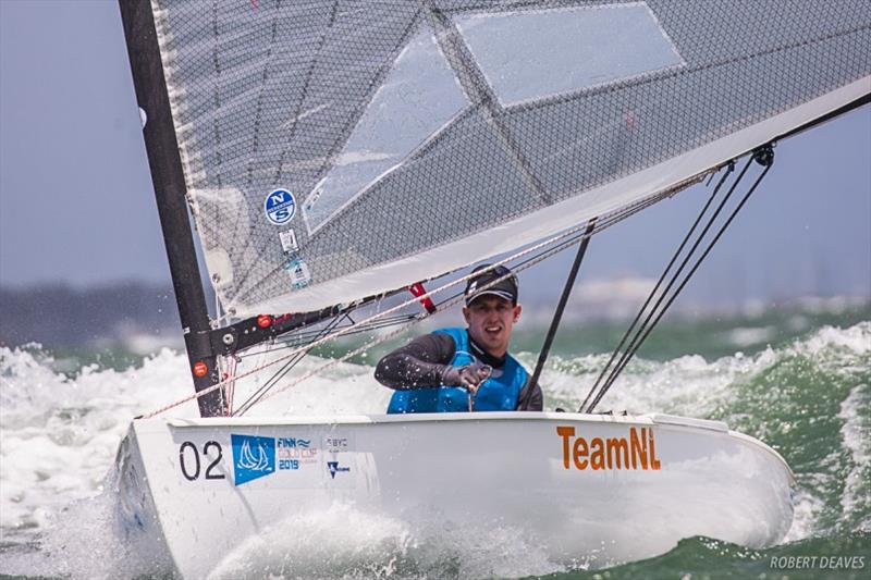 Nicholas Heiner - 2019 Finn Gold Cup photo copyright Robert Deaves taken at Royal Brighton Yacht Club and featuring the Finn class