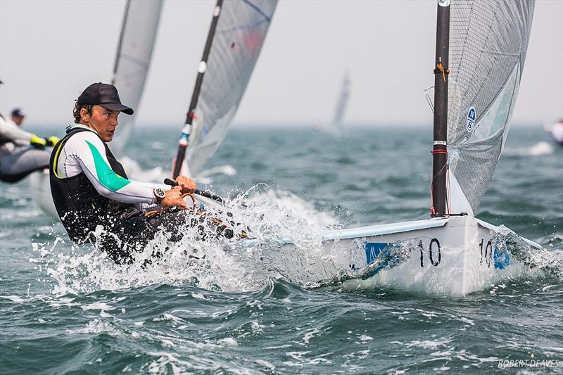 Jake Lilley - Finn Gold Cup  photo copyright Robert Deaves taken at Royal Brighton Yacht Club and featuring the Finn class