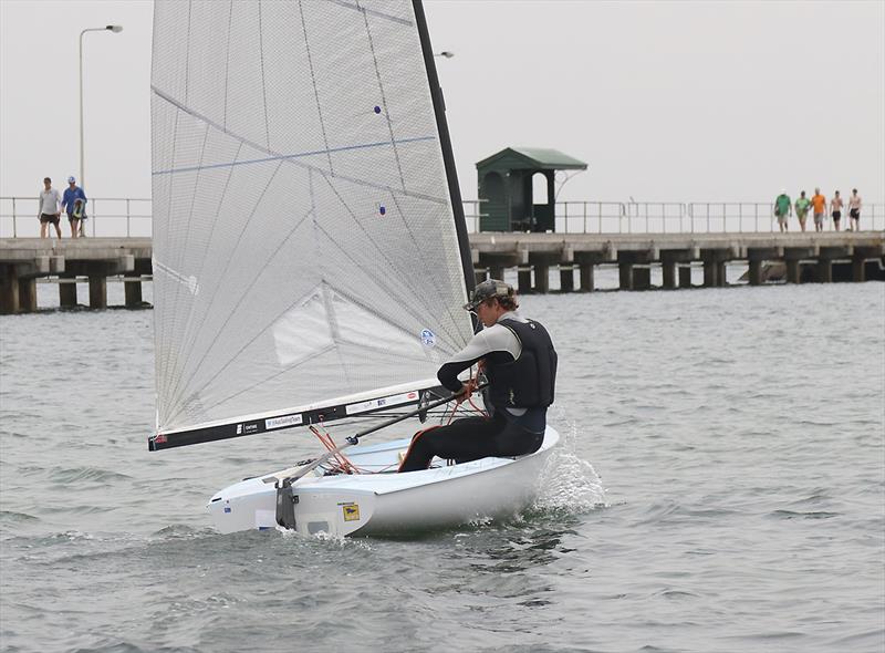 Jake Lilley Takes to the water at Brighton photo copyright John Curnow taken at Royal Brighton Yacht Club and featuring the Finn class