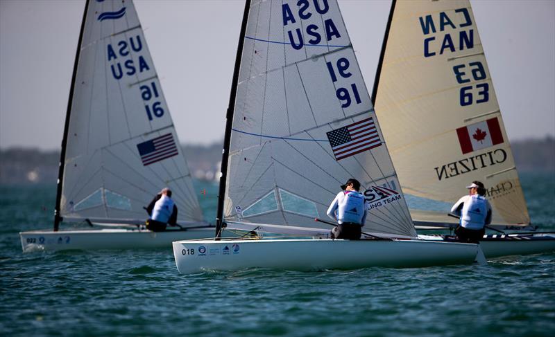 US Sailing Team Finn athlete, Luke Muller at the 2019 Hempel World Cup Series Miami photo copyright Tomas Moya / Sailing Energy / World Sailing taken at  and featuring the Finn class