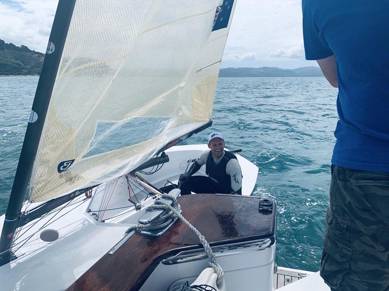 Josh Junior - NZ Finn Nationals - February 6-8, 2020 - Worser Bay, Wellington photo copyright Bindie Hood/NZ Finn Class taken at  and featuring the Finn class