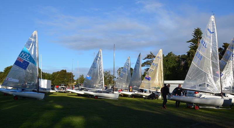 Day two derigging - Waiuku Finn Masters Regatta - photo © Gary Morse