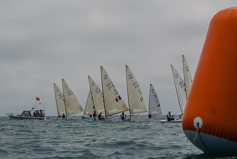 Start race 9 on 2020 Finn Silver Cup day 4 photo copyright Marie Bernoit taken at  and featuring the Finn class