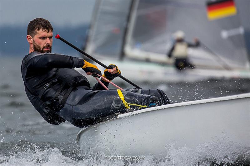 Oisin McClelland in the Open Finn European Championships 2020 photo copyright Robert Deaves taken at  and featuring the Finn class