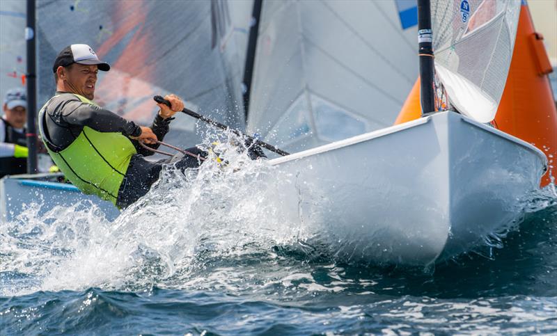 Zsombor Berecz, HUN on day 2 of the 2021 Open and U23 Finn European Championship - photo © Joao Costa Ferreira