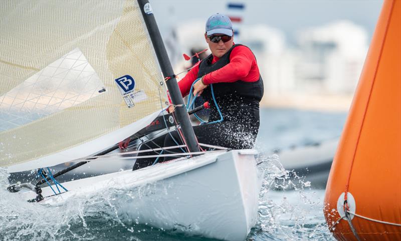 Joan Cardona, ESP - 2021 Open and U23 Finn European Championship photo copyright Joao Costa Ferreira taken at  and featuring the Finn class