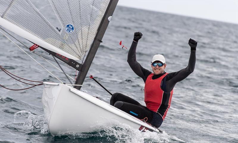 Nils Theuninck, SUI - 2021 Open and U23 Finn European Championship photo copyright Joao Costa Ferreira taken at  and featuring the Finn class