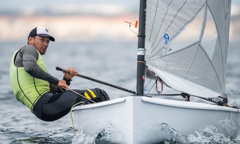 Zsombor Berecz, HUN - 2021 Open and U23 Finn European Championship photo copyright Joao Costa Ferreira taken at  and featuring the Finn class