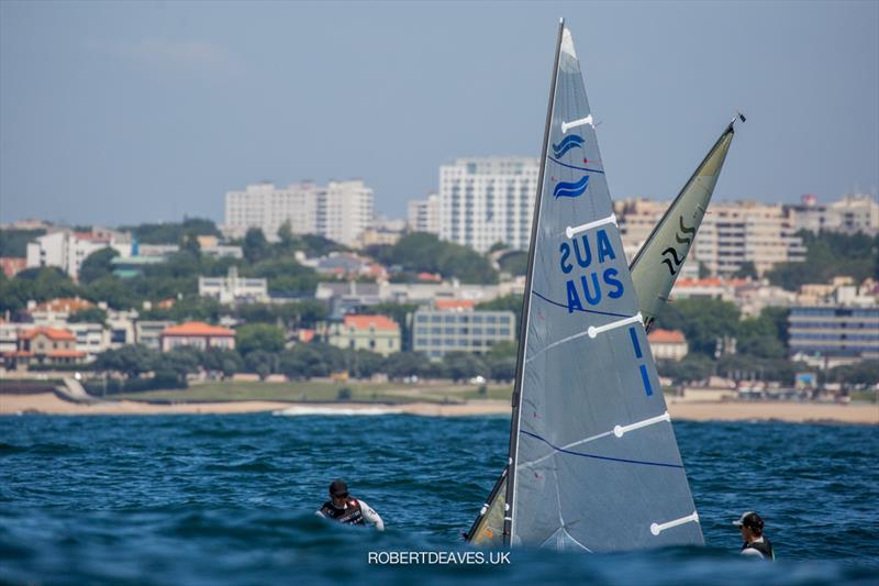 Jake Lilley, AUS, and Piotr Kula, POL - Practice Race - Finn Gold Cup - photo © Robert Deaves