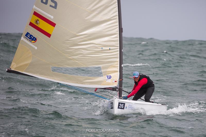 Finn Gold Cup - Joan Cardona, ESP photo copyright Robert Deaves taken at Vilamoura Sailing and featuring the Finn class