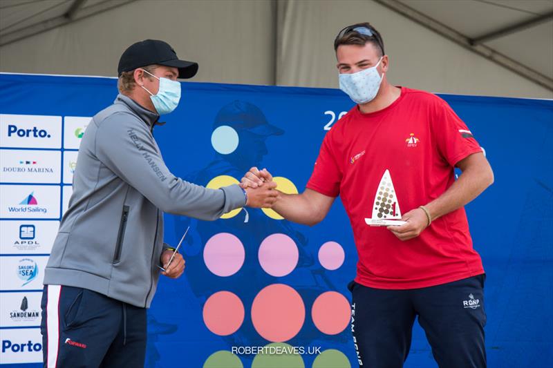 Finn Gold Cup - U23: Mikhail Yatsun and Joan Cardona  photo copyright Robert Deaves taken at Vilamoura Sailing and featuring the Finn class