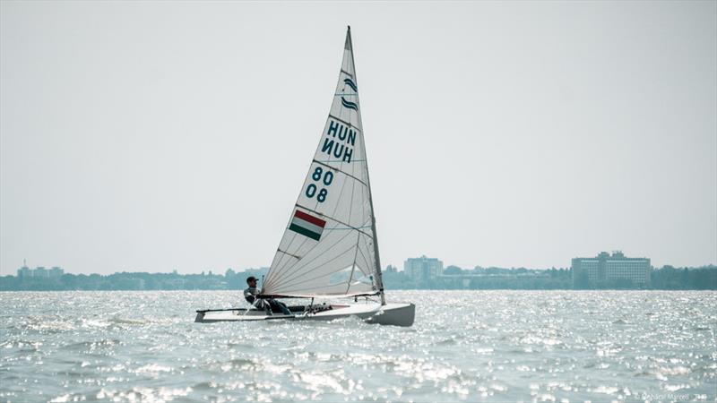 Domonkos Ne´meth, HUN - U23 Finn World Championship at Lake Balaton, Hungary - Day 2 photo copyright Marcell Mohácsi taken at Tihanyi Hajós Egylet and featuring the Finn class