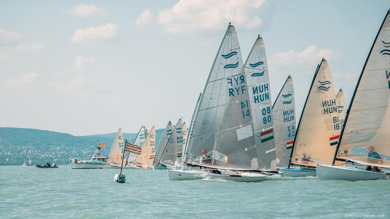 Mikhail Yasun wins the pin  -  Day 3 at U23 Finn World Championship at Lake Balaton, Hungary photo copyright Marcell Mohácsi taken at Tihanyi Hajós Egylet and featuring the Finn class