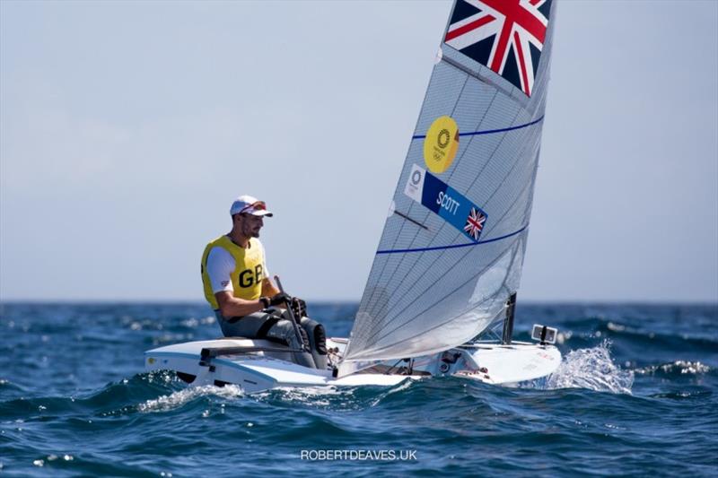 Giles Scott, GBR - Tokyo 2020 Olympic Games photo copyright Robert Deaves taken at  and featuring the Finn class