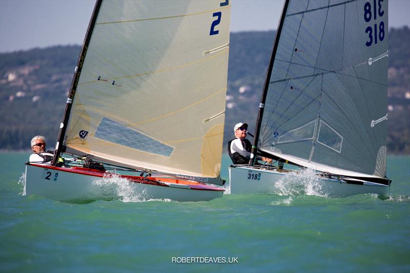 Zdenek Gebhart and Martin Plecity - Day 2 at the 2021 Finn European Masters photo copyright Robert Deaves taken at Tihanyi Hajós Egylet and featuring the Finn class