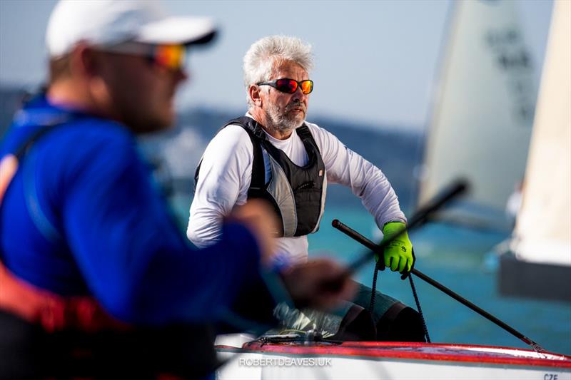 Zdenek Gebhart - Day 3 at the 2021 Finn European Masters photo copyright Robert Deaves taken at Tihanyi Hajós Egylet and featuring the Finn class