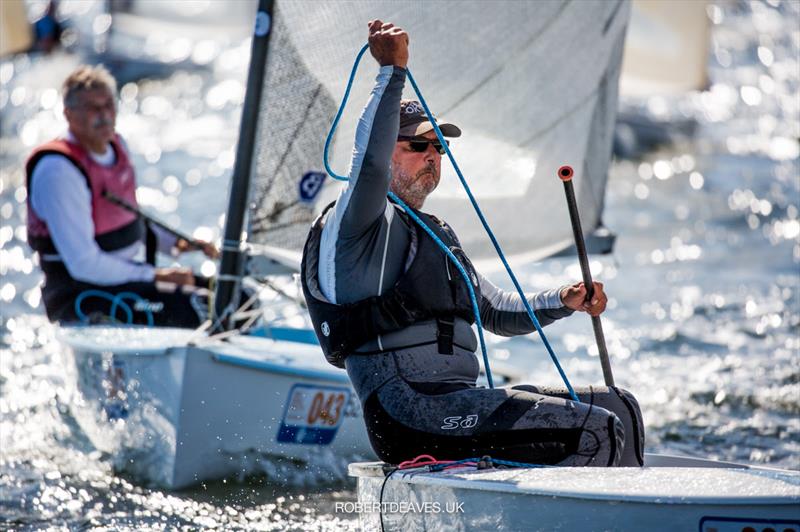 Greg Wilcox on day 4 of the 2021 Finn World Masters photo copyright Robert Deaves taken at  and featuring the Finn class