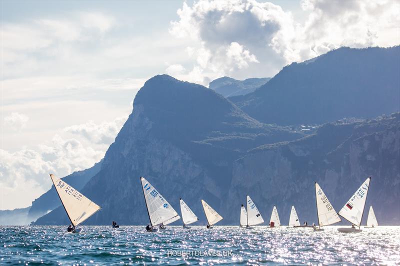 Finn racing on Garda photo copyright Robert Deaves taken at Fraglia Vela Malcesine and featuring the Finn class