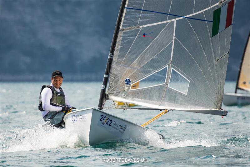 Marko Kolic on day 2 of the Finn Gold Cup at Malcesine - photo © Robert Deaves / www.robertdeaves.uk