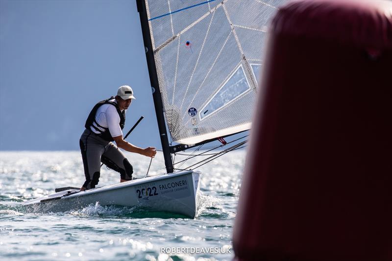 Pieter-Jan Postma on day 3 of the Finn Gold Cup at Malcesine - photo © Robert Deaves / www.robertdeaves.uk