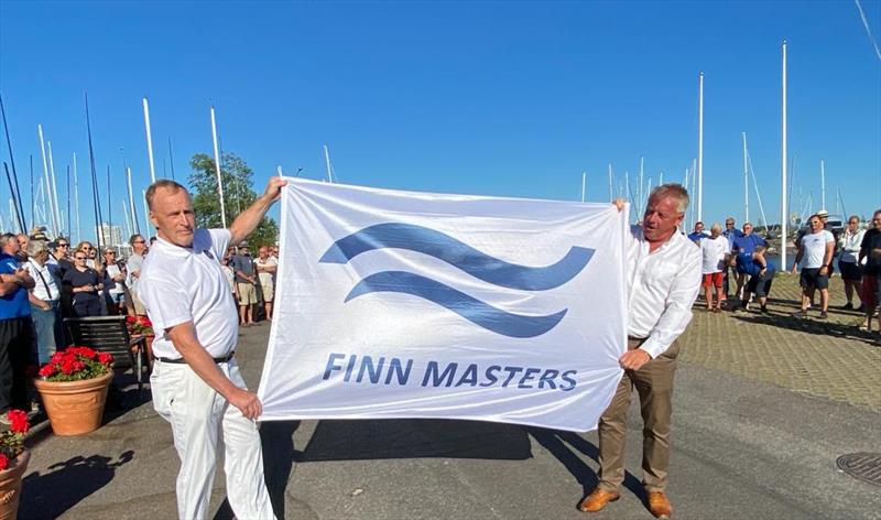Esko Rechardt and Andy Denison open the 2022 Finn World Masters photo copyright Robert Deaves taken at  and featuring the Finn class