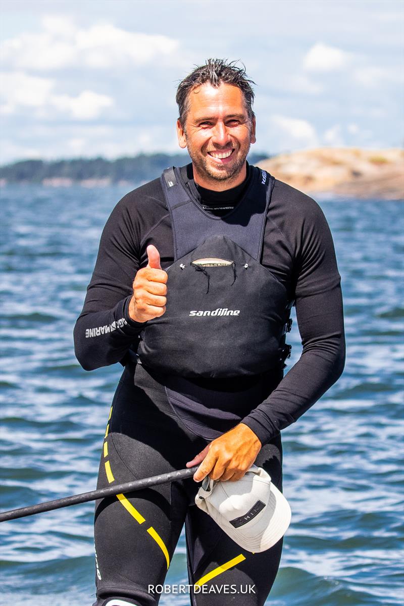 Pieter-Jan Postma wins the 2022 Finn World Masters photo copyright Robert Deaves / www.robertdeaves.uk taken at  and featuring the Finn class