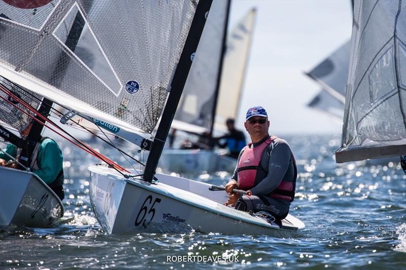 Stefan Nordström on the 2022 Finn World Masters final day photo copyright Robert Deaves / www.robertdeaves.uk taken at  and featuring the Finn class