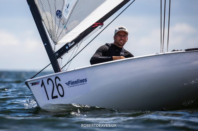 Pieter-Jan Postma wins the 2022 Finn World Masters photo copyright Robert Deaves / www.robertdeaves.uk taken at  and featuring the Finn class