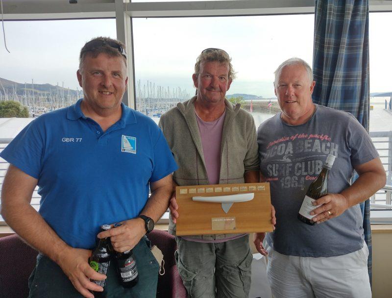 Podium positions at the Finn Traveller and Scottish Championship during the Largs Regatta 2022 photo copyright Stewart Mitchell taken at Largs Sailing Club and featuring the Finn class