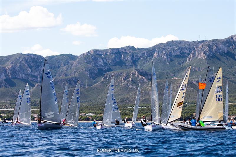 Start of Race 6 - Open Finn European Masters day 3 - photo © Robert Deaves