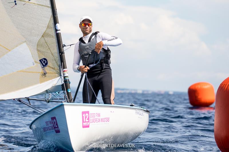 Sinan Sumer, TUR - Open Finn European Masters day 3 - photo © Robert Deaves