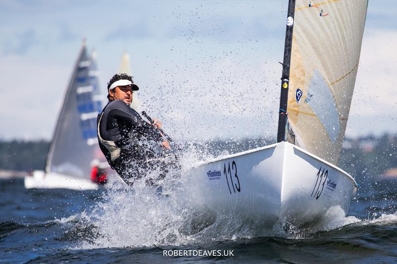 World ranked No 2, Filipe Silva photo copyright Robert Deaves taken at  and featuring the Finn class