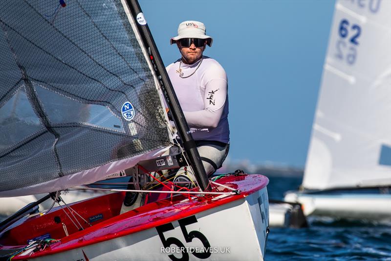 James Golden on day 4 of the 2023 Finn Gold Cup photo copyright Robert Deaves taken at Coconut Grove Sailing Club and featuring the Finn class