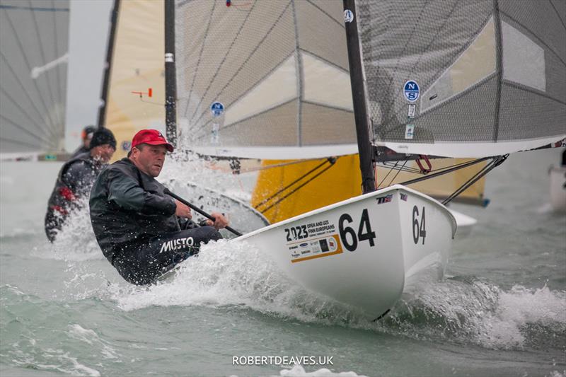 Joost Houweling, NED - 2023 Open and U23 Finn Europeans in Csopak, Hungary, Day 3 - photo © Robert Deaves