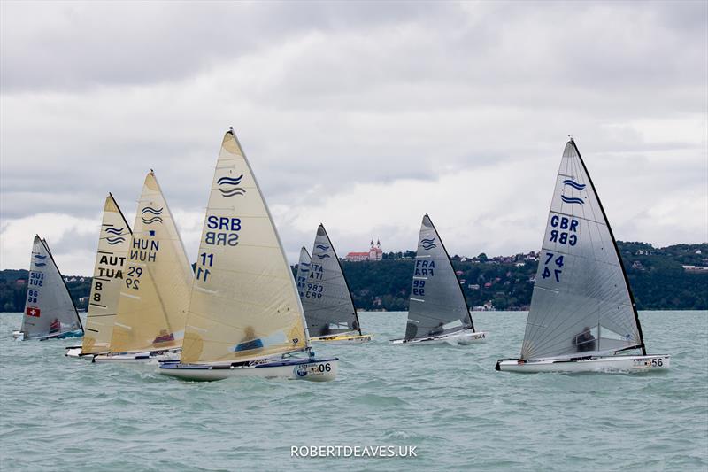 Race 6 on day 4 of the 2023 Open and U23 Finn Europeans in Csopak, Hungary - photo © Robert Deaves / www.robertdeaves.uk