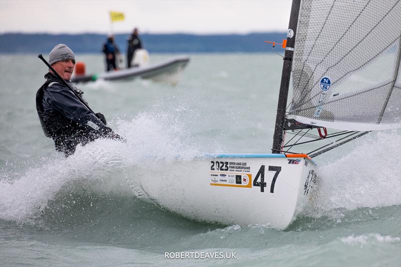 Laurent Chapuis, SUI on day 4 of the 2023 Open and U23 Finn Europeans in Csopak, Hungary - photo © Robert Deaves / www.robertdeaves.uk