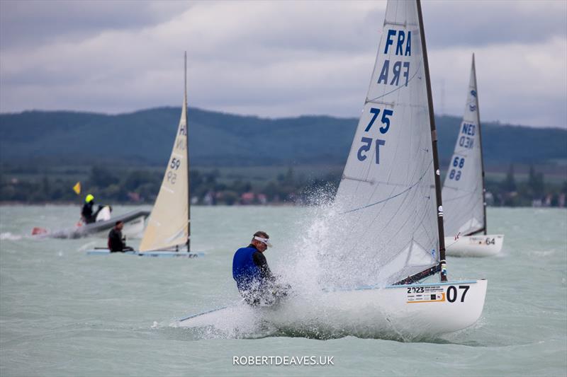 Laurent Hay, FRA on day 4 of the 2023 Open and U23 Finn Europeans in Csopak, Hungary - photo © Robert Deaves / www.robertdeaves.uk