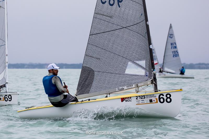 Alessandro Marega, ITA at the 2023 Open and U23 Finn Europeans in Csopak, Hungary - photo © Robert Deaves / www.robertdeaves.uk