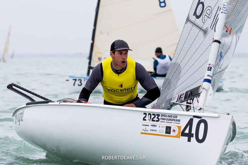 Domonkos Nemeth wins the 2023 Open and U23 Finn Europeans in Csopak, Hungary - photo © Robert Deaves / www.robertdeaves.uk