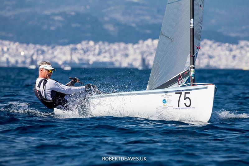 Laurent Hay, FRA - 2023 Finn World Masters in Greece - Day 4 photo copyright Robert Deaves taken at  and featuring the Finn class