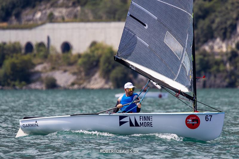 Tibor Pallay, HUN - Finn European Masters at Campione del Garda photo copyright Robert Deaves taken at Campione Univela and featuring the Finn class