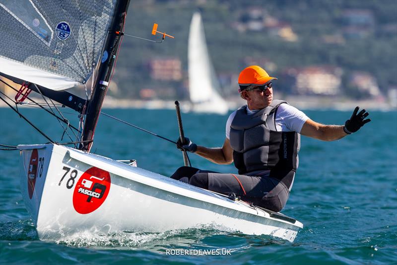 Ronald Van Klooster, NED - Finn European Masters at Campione del Garda photo copyright Robert Deaves taken at Campione Univela and featuring the Finn class