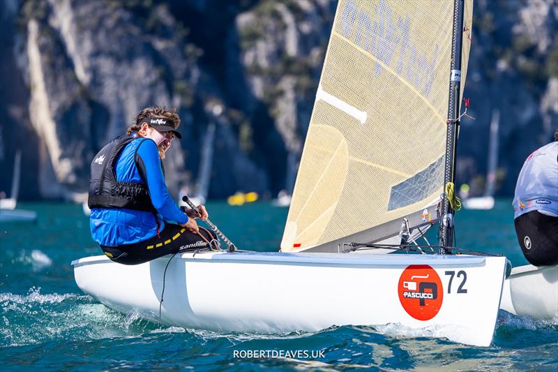 Roberto Benamati, ITA - Finn European Masters at Campione del Garda photo copyright Robert Deaves taken at Campione Univela and featuring the Finn class