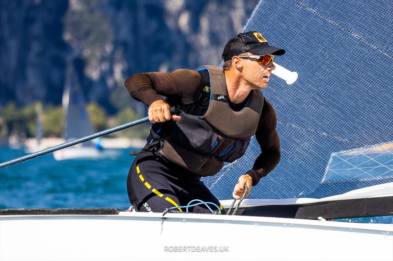 Valerian Lebrun, FRA - Finn European Masters at Campione del Garda photo copyright Robert Deaves taken at Campione Univela and featuring the Finn class