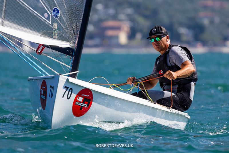 Peter Peet, NED - Finn European Masters at Campione del Garda photo copyright Robert Deaves taken at Campione Univela and featuring the Finn class