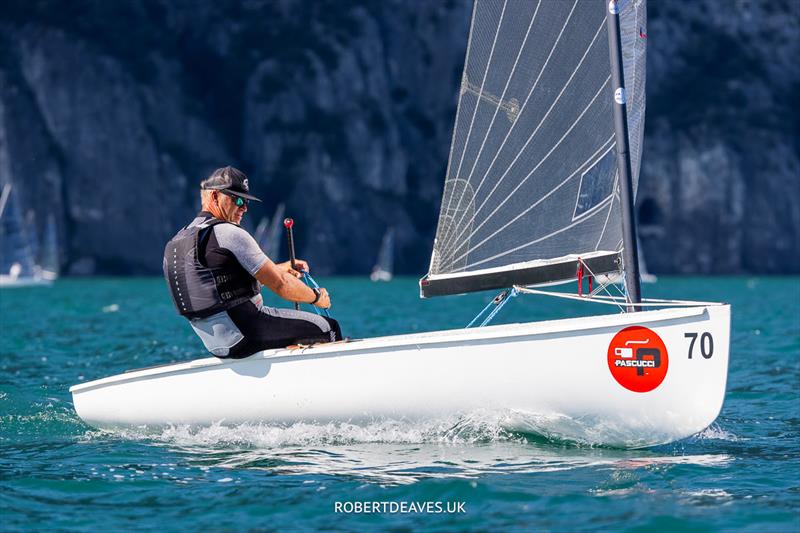 Peter Peet, NED - Finn European Masters at Campione del Garda photo copyright Robert Deaves taken at Campione Univela and featuring the Finn class