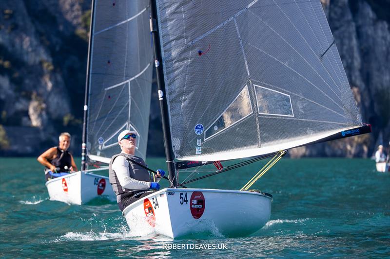 John Greenwood, GBR - Finn European Masters at Campione del Garda photo copyright Robert Deaves taken at Campione Univela and featuring the Finn class