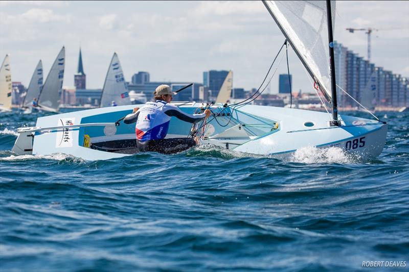2022 World Champion Pieter-Jan Postma in 2018 photo copyright Robert Deaves taken at Sailing Aarhus and featuring the Finn class